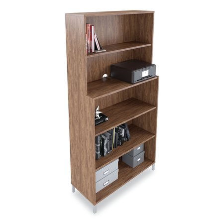Union & Scale Essentials Laminate Bookcase, Five-Shelf, 35.8 x 14.9 x 72, Espresso UN56975